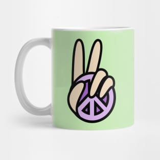 CND Peace symbol Hand V Sign Mug